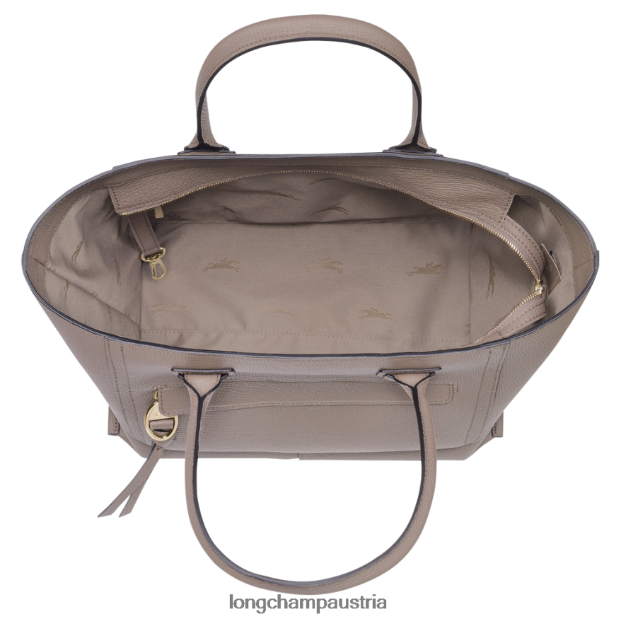 Taschen bei Longchamp Frauen Briefkasten-Handtasche Taupe 2008BJ172