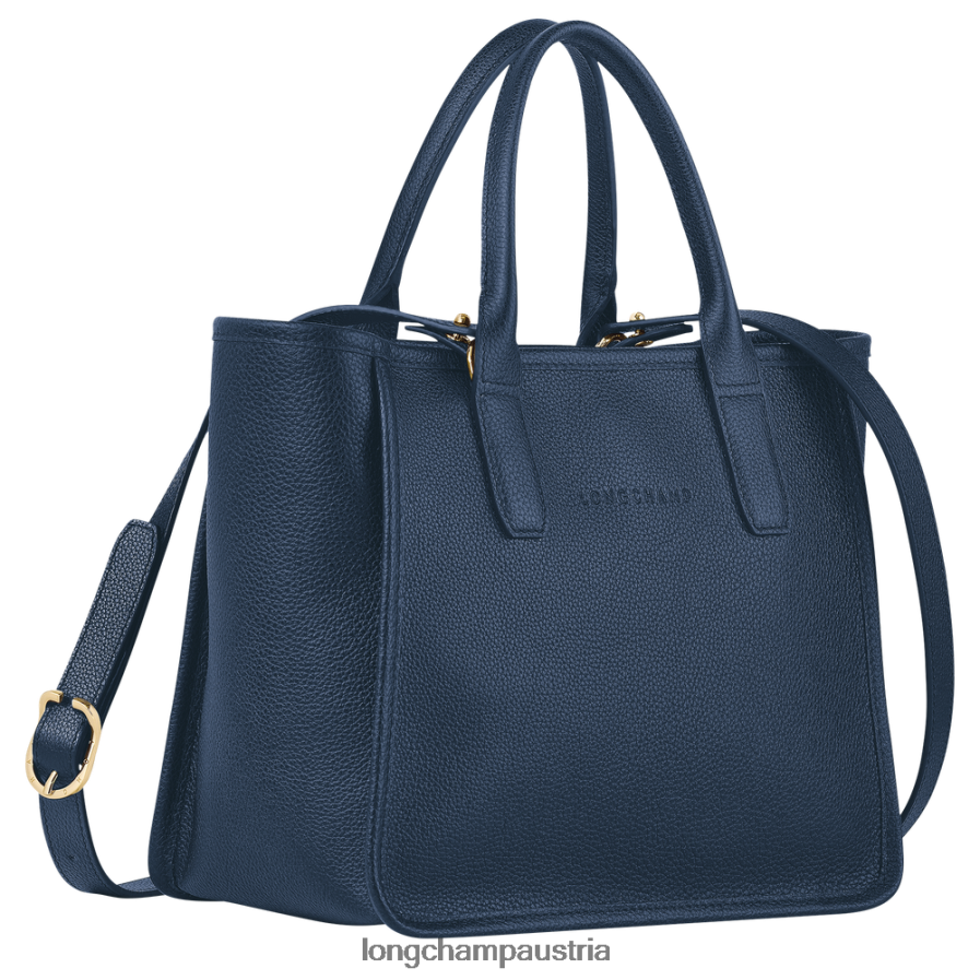 Taschen bei Longchamp Frauen Le Foulonne-Einkaufstasche Marine 2008BJ127