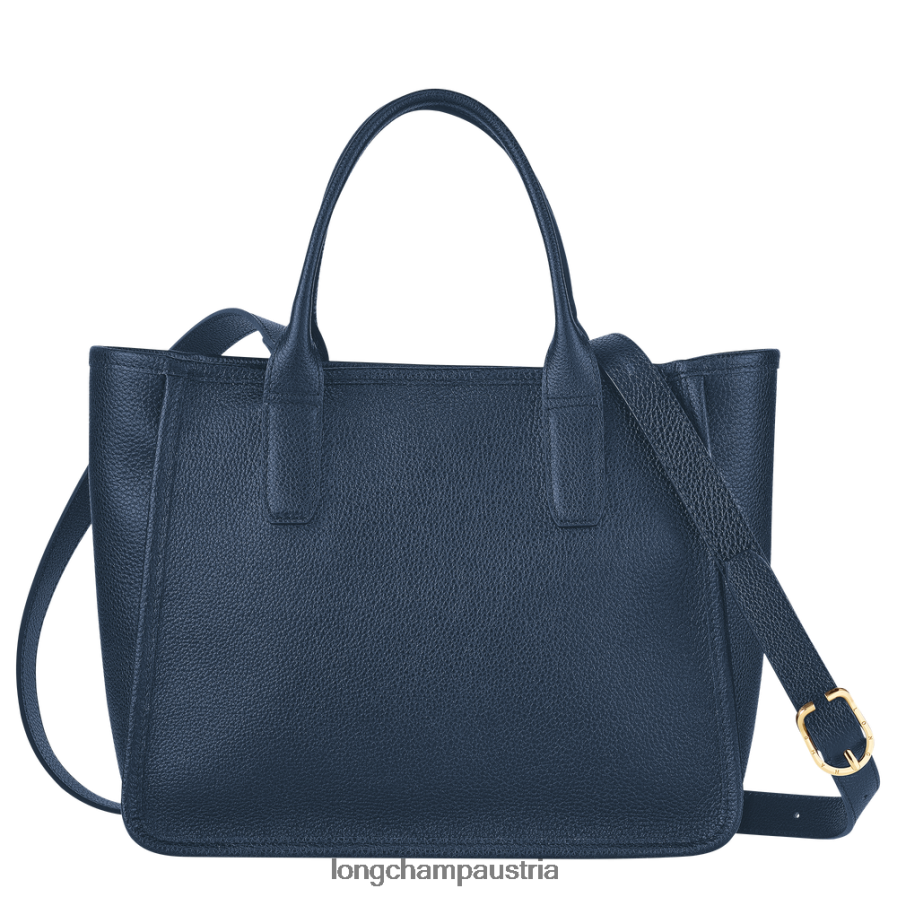 Taschen bei Longchamp Frauen Le Foulonne-Einkaufstasche Marine 2008BJ127