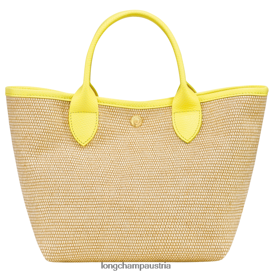 Taschen bei Longchamp Frauen Le Panier Plage Korbtasche Gelb 2008BJ60