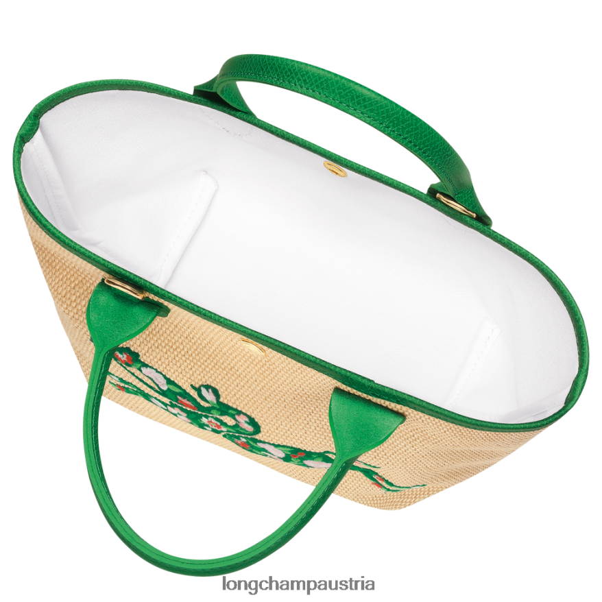 Taschen bei Longchamp Frauen Le Panier Plage Korbtasche Grün 2008BJ61