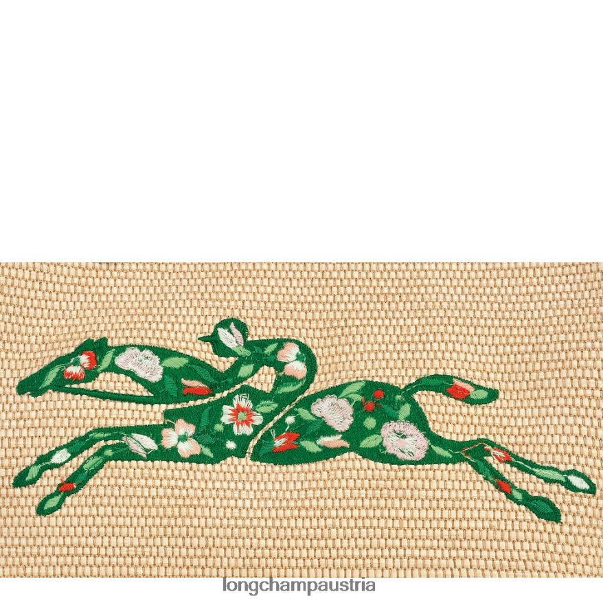 Taschen bei Longchamp Frauen Le Panier Plage Korbtasche Grün 2008BJ61