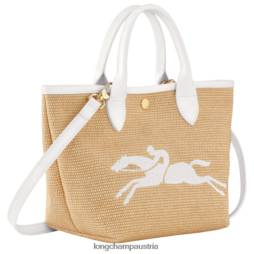 Taschen bei Longchamp Frauen Le Panier Plage Korbtasche Weiß 2008BJ63