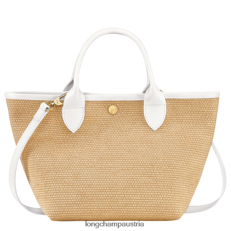 Taschen bei Longchamp Frauen Le Panier Plage Korbtasche Weiß 2008BJ63