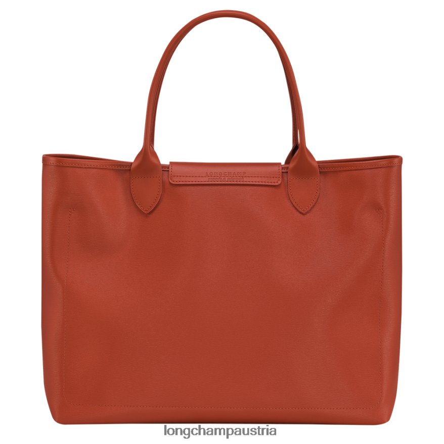 Taschen bei Longchamp Frauen Le Plage City-Einkaufstasche Terrakotta 2008BJ85