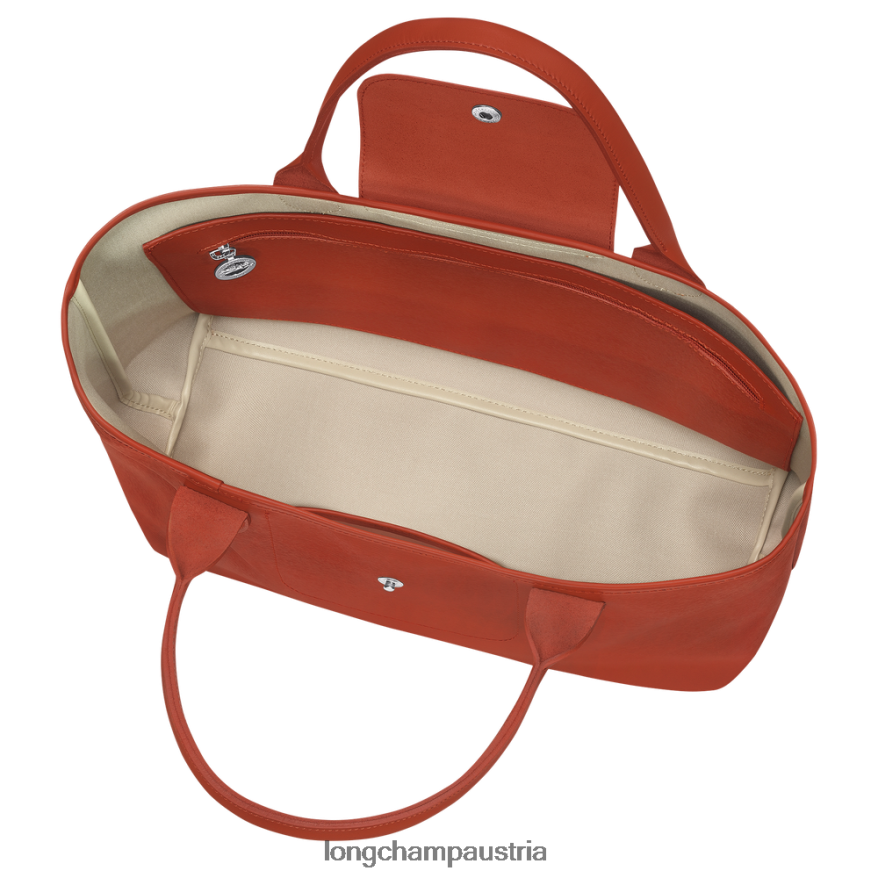 Taschen bei Longchamp Frauen Le Plage City-Einkaufstasche Terrakotta 2008BJ85