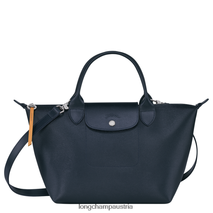 Taschen bei Longchamp Frauen Le Plage City-Tasche mit Henkel Marine 2008BJ88