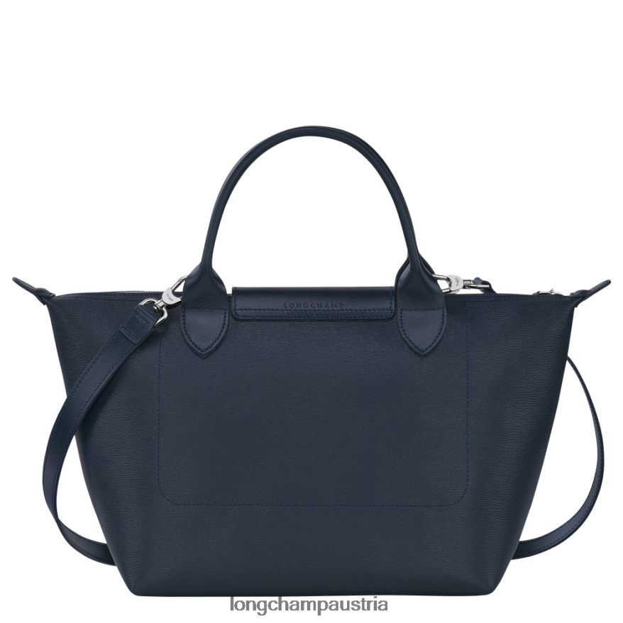Taschen bei Longchamp Frauen Le Plage City-Tasche mit Henkel Marine 2008BJ88