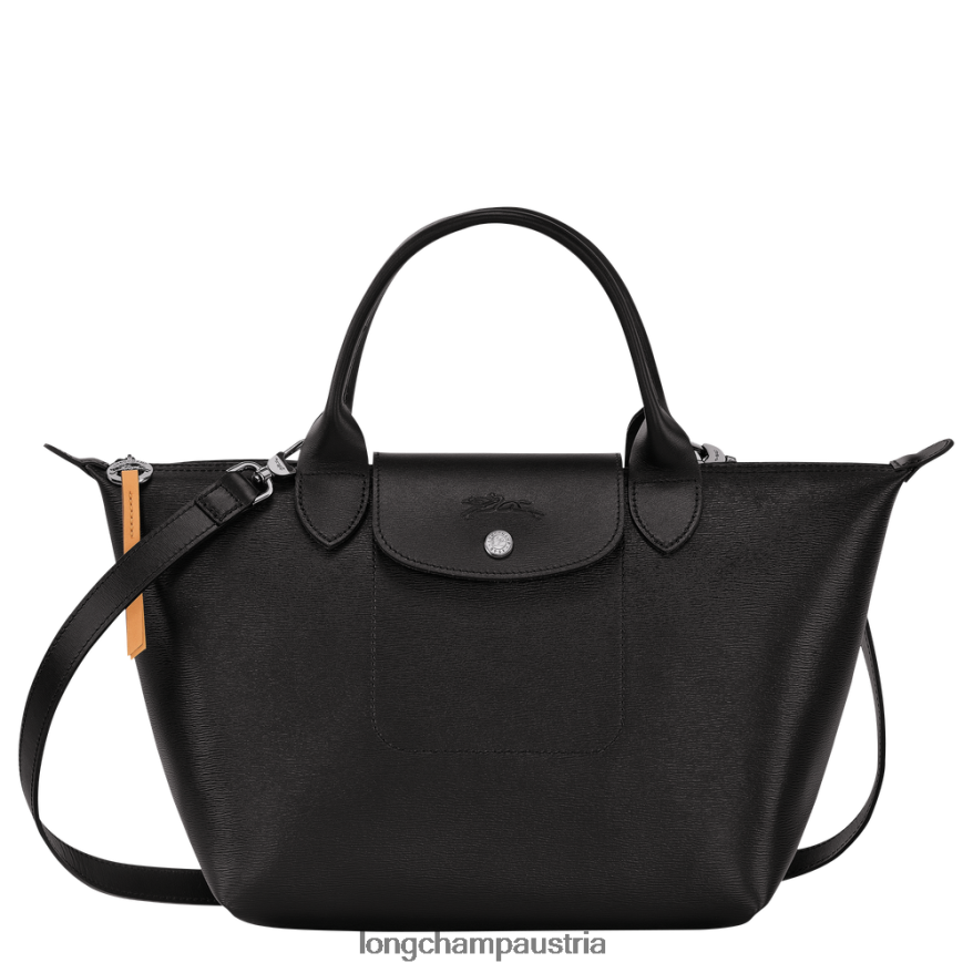 Taschen bei Longchamp Frauen Le Plage City-Tasche mit Henkel Schwarz 2008BJ87