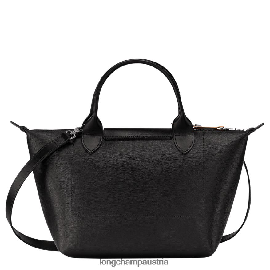 Taschen bei Longchamp Frauen Le Plage City-Tasche mit Henkel Schwarz 2008BJ87