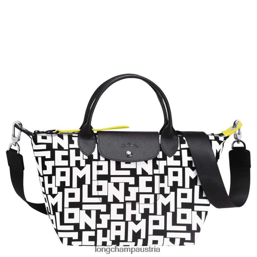 Taschen bei Longchamp Frauen Le Plage LGP Handtasche Schwarz-Weiss 2008BJ90