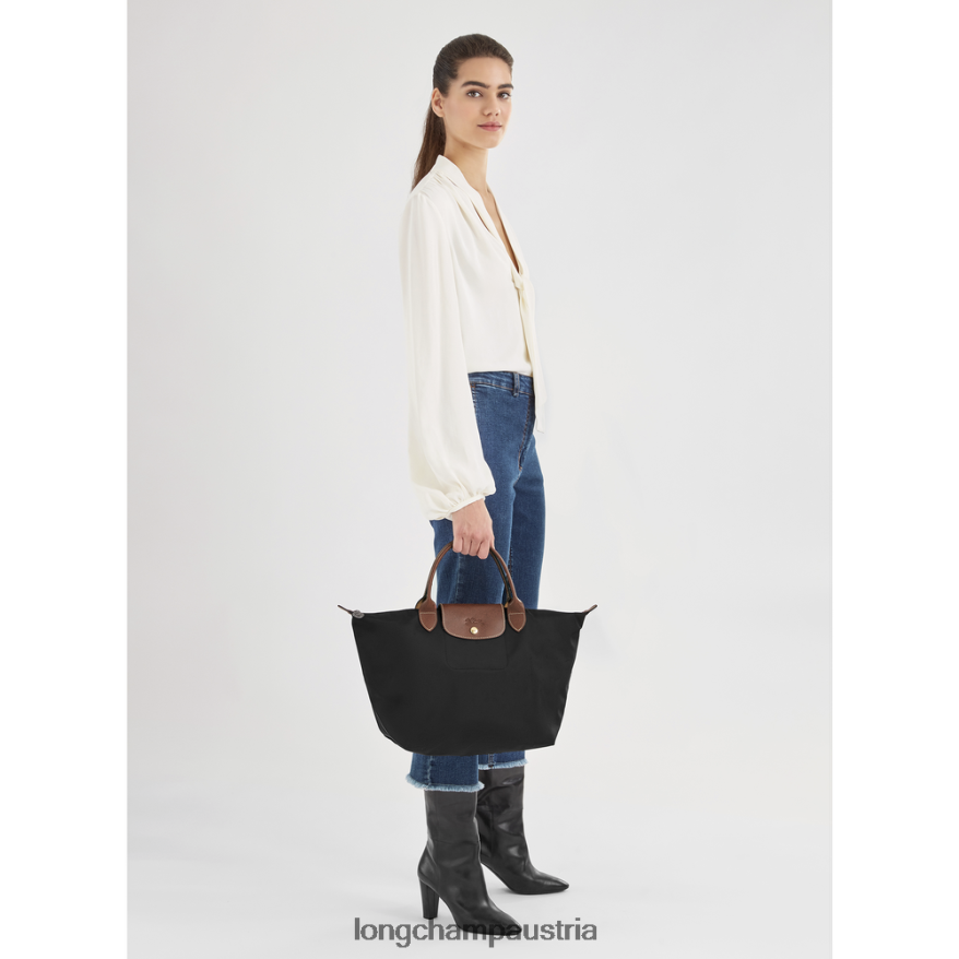 Taschen bei Longchamp Frauen Le Plage Original-Handtasche Schwarz 2008BJ204