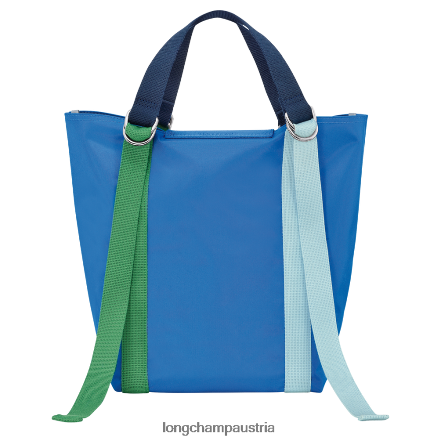Taschen bei Longchamp Frauen Le Plage Re-Play-Einkaufstasche Blau 2008BJ50