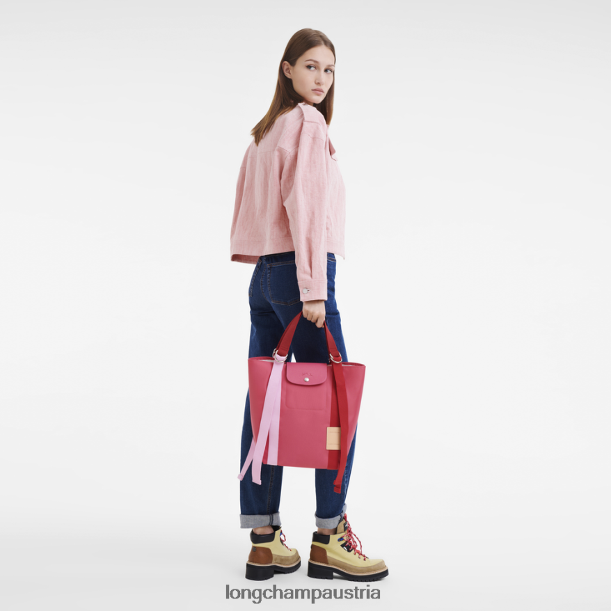 Taschen bei Longchamp Frauen Le Plage Re-Play-Einkaufstasche Fuchsie 2008BJ1