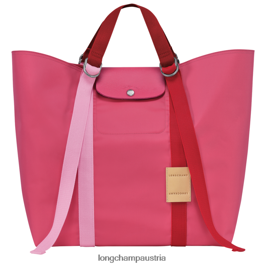 Taschen bei Longchamp Frauen Le Plage Re-Play-Einkaufstasche Fuchsie 2008BJ56