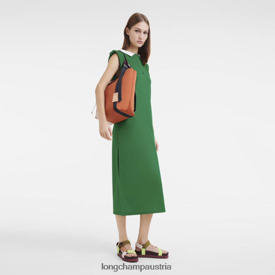 Taschen bei Longchamp Frauen Le Plage Re-Play-Einkaufstasche Karotte 2008BJ53