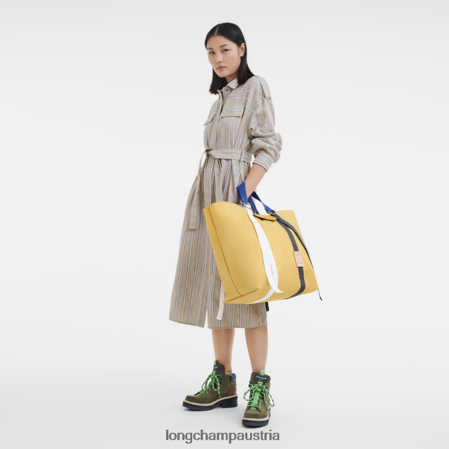 Taschen bei Longchamp Frauen Le Plage Re-Play-Einkaufstasche Mais 2008BJ57