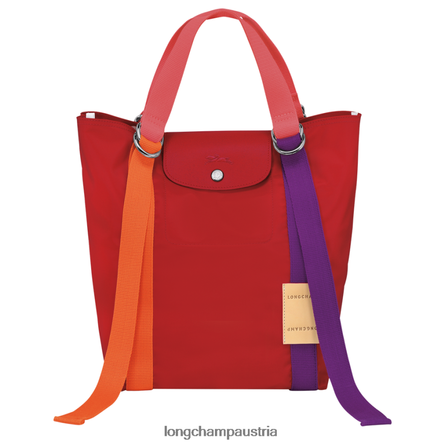 Taschen bei Longchamp Frauen Le Plage Re-Play-Einkaufstasche Rot 2008BJ52