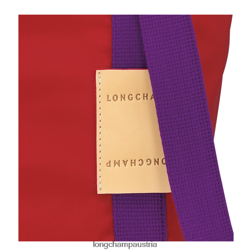 Taschen bei Longchamp Frauen Le Plage Re-Play-Einkaufstasche Rot 2008BJ52