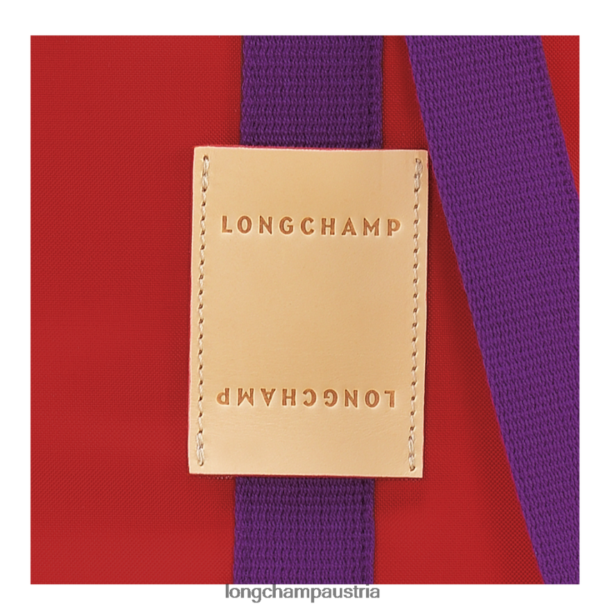 Taschen bei Longchamp Frauen Le Plage Re-Play-Einkaufstasche Rot 2008BJ58