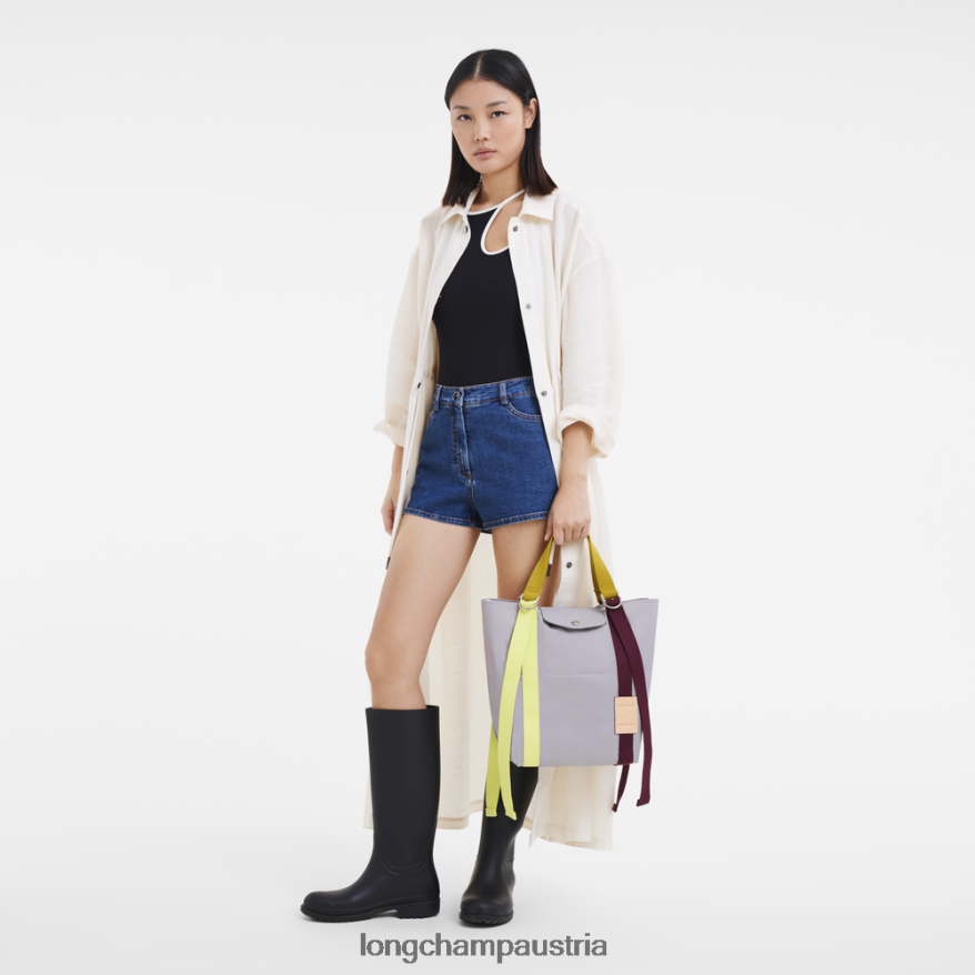 Taschen bei Longchamp Frauen Le Plage Re-Play-Einkaufstasche grau 2008BJ49