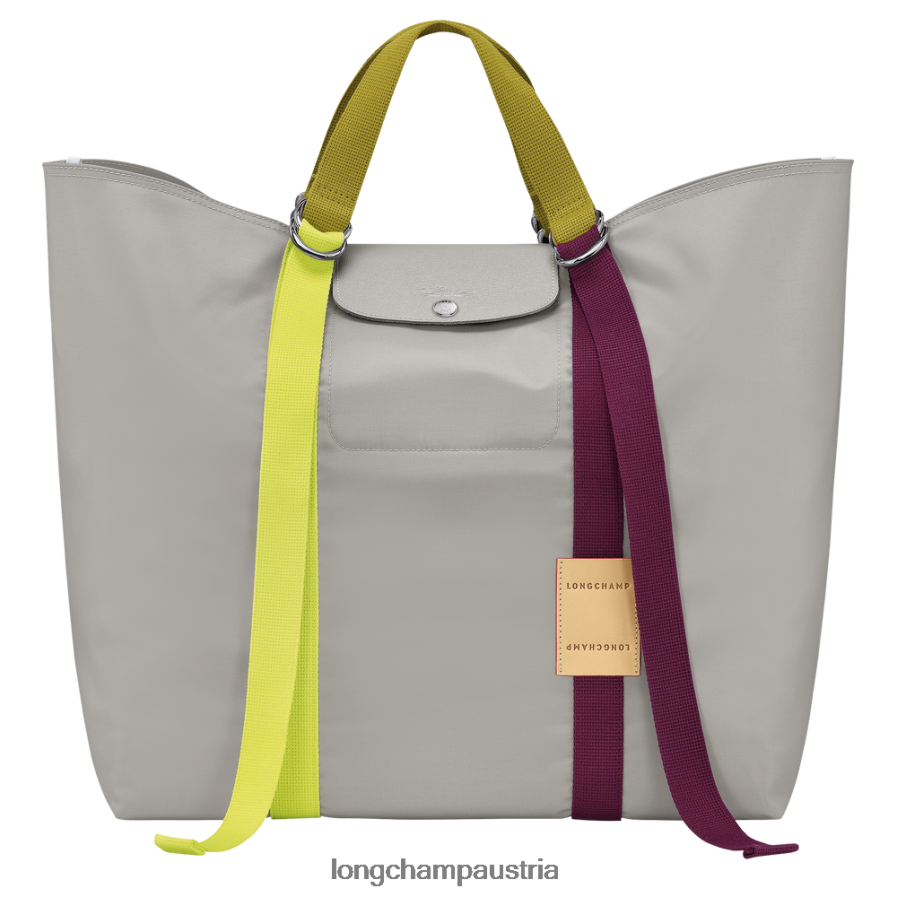 Taschen bei Longchamp Frauen Le Plage Re-Play-Einkaufstasche grau 2008BJ54