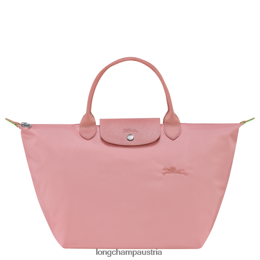 Taschen bei Longchamp Frauen Le Plage grüne Handtasche Blütenblatt rosa 2008BJ197