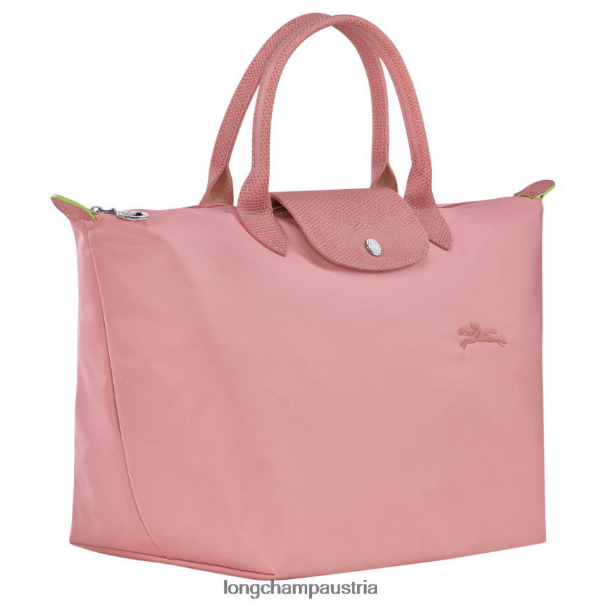 Taschen bei Longchamp Frauen Le Plage grüne Handtasche Blütenblatt rosa 2008BJ197