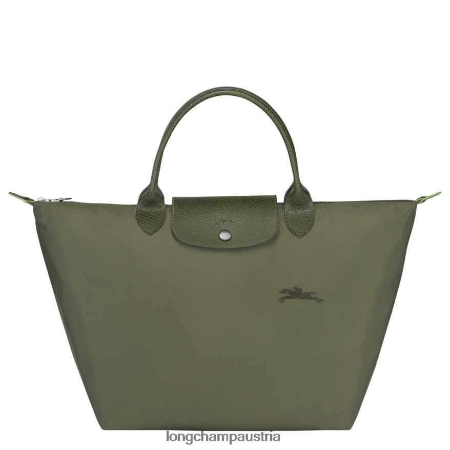 Taschen bei Longchamp Frauen Le Plage grüne Handtasche Wald 2008BJ193