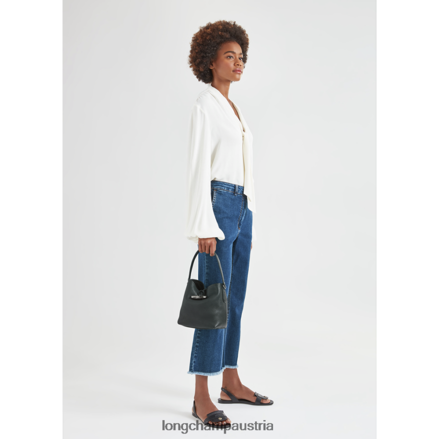 Taschen bei Longchamp Frauen Roseau Essential Beuteltasche Schwarz 2008BJ92