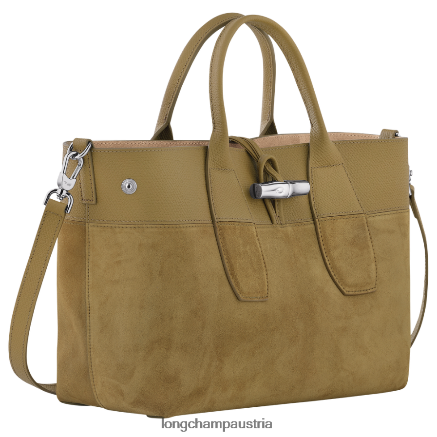 Taschen bei Longchamp Frauen Roseau-Handtasche Bronze 2008BJ118