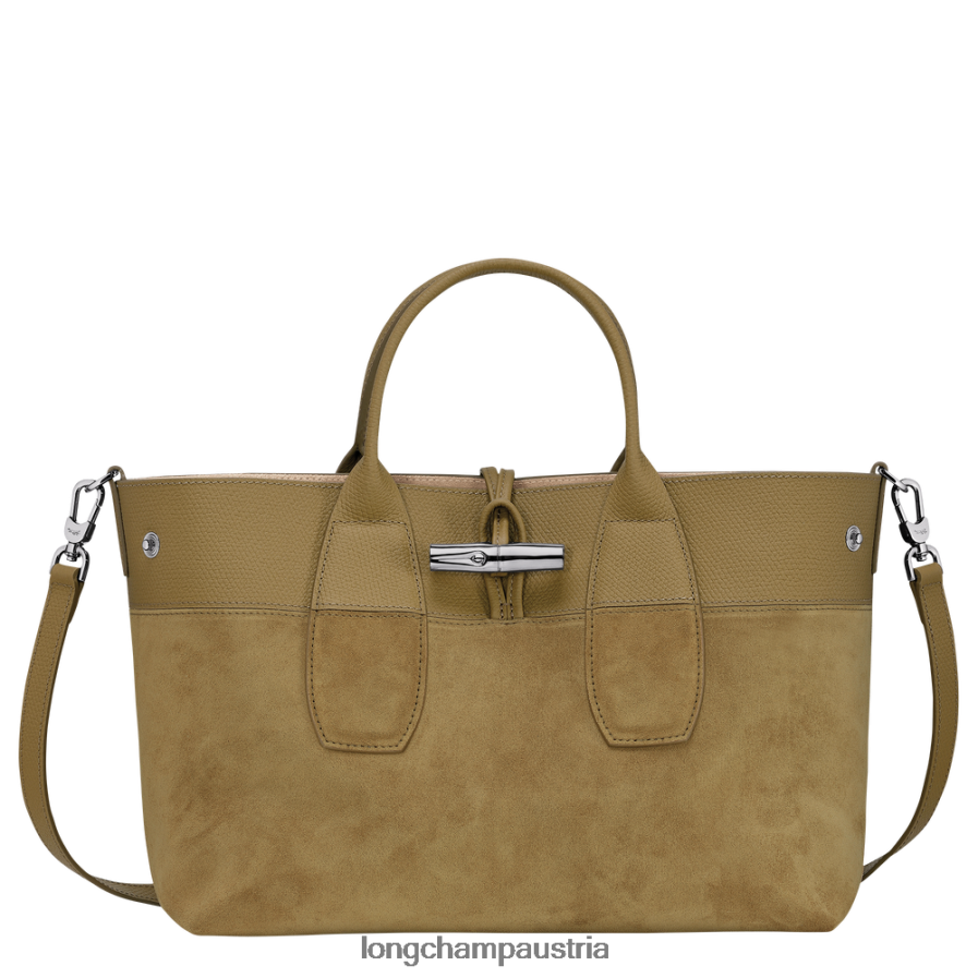 Taschen bei Longchamp Frauen Roseau-Handtasche Bronze 2008BJ118