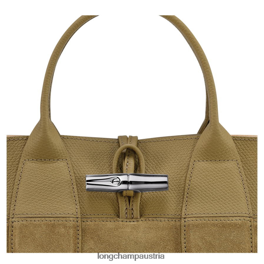 Taschen bei Longchamp Frauen Roseau-Handtasche Bronze 2008BJ118