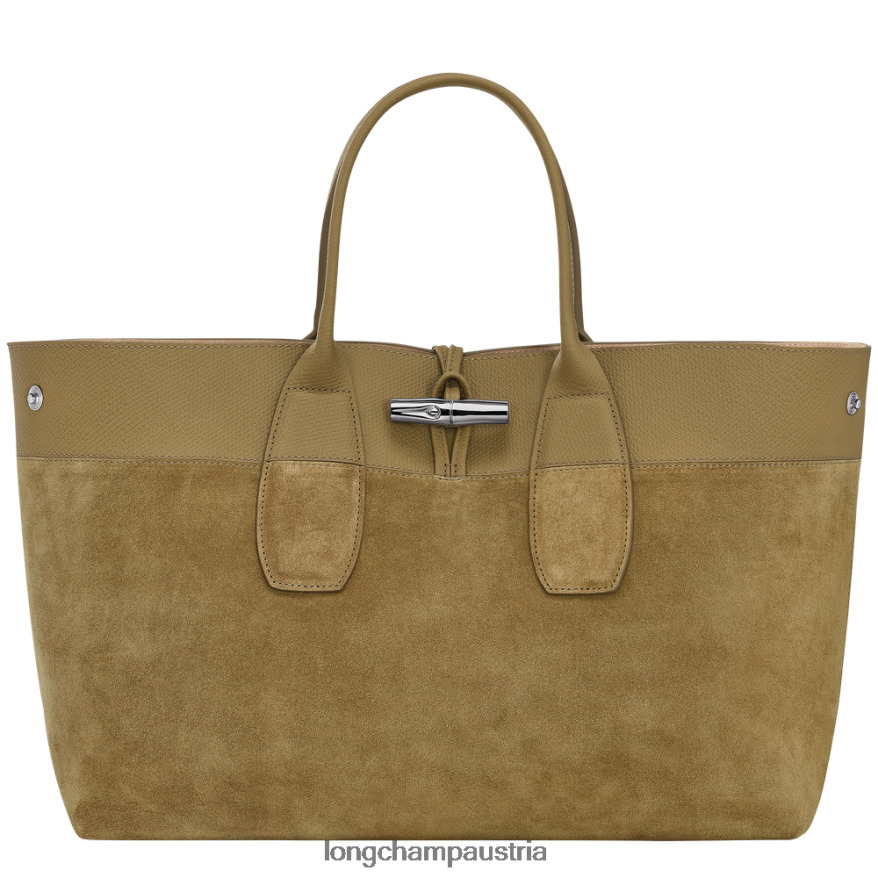 Taschen bei Longchamp Frauen Roseau-Handtasche Bronze 2008BJ119