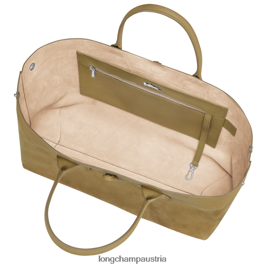 Taschen bei Longchamp Frauen Roseau-Handtasche Bronze 2008BJ119