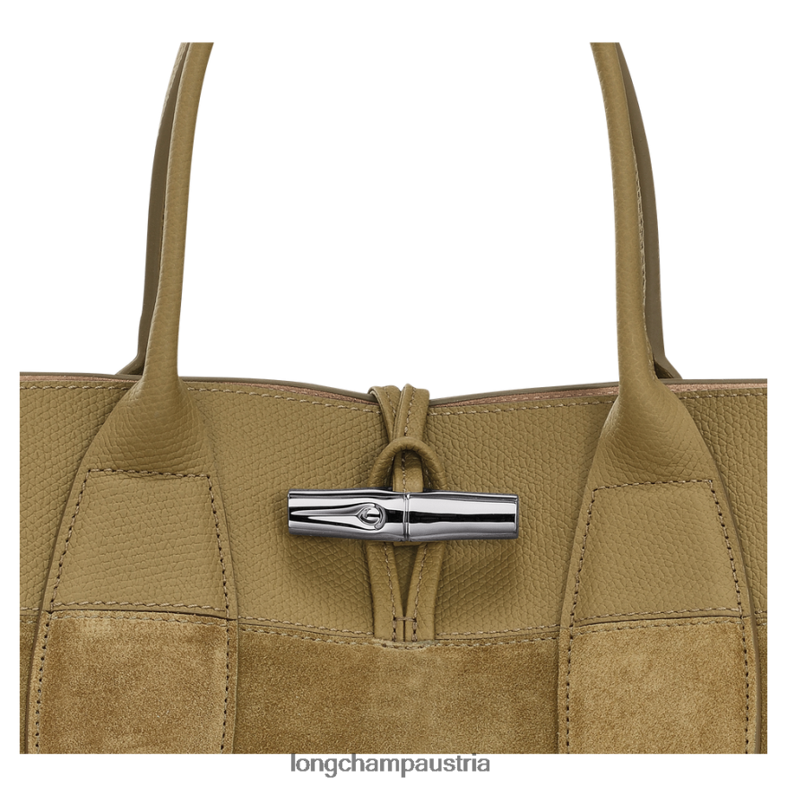 Taschen bei Longchamp Frauen Roseau-Handtasche Bronze 2008BJ119