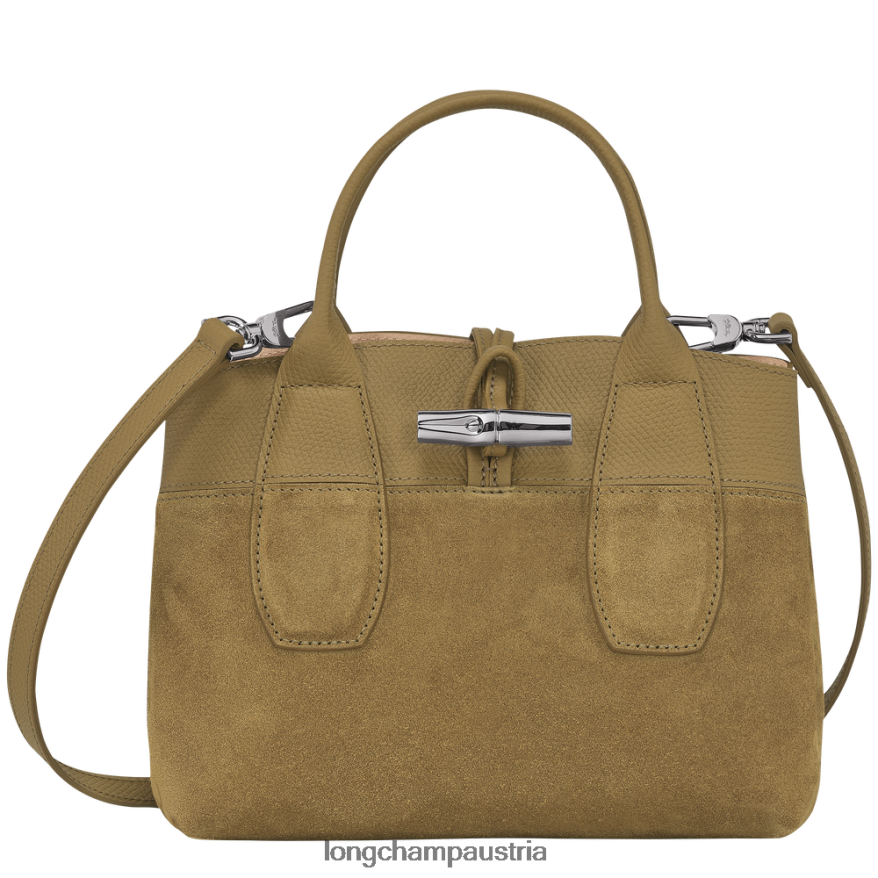 Taschen bei Longchamp Frauen Roseau-Handtasche Bronze 2008BJ120