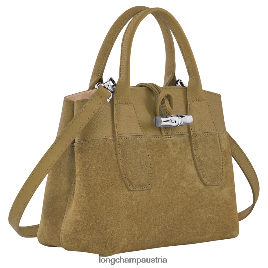 Taschen bei Longchamp Frauen Roseau-Handtasche Bronze 2008BJ120