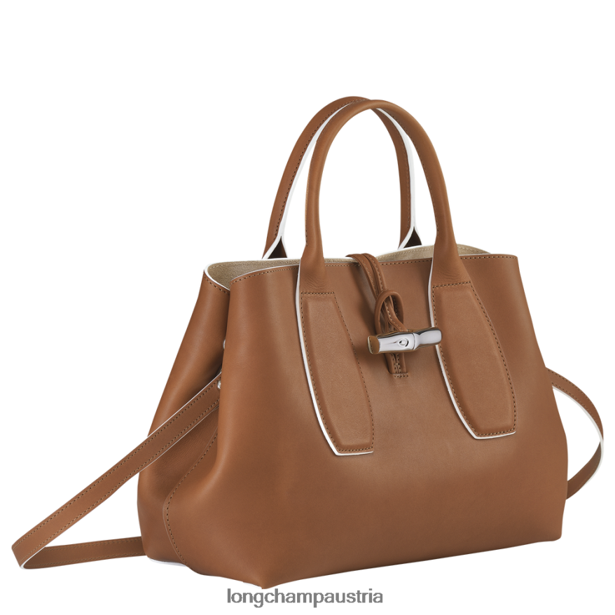Taschen bei Longchamp Frauen Roseau-Handtasche Cognac 2008BJ121