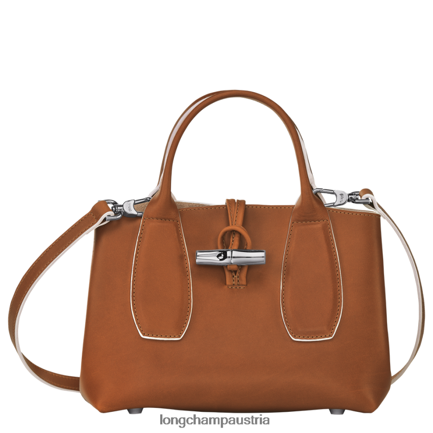 Taschen bei Longchamp Frauen Roseau-Handtasche Cognac 2008BJ122