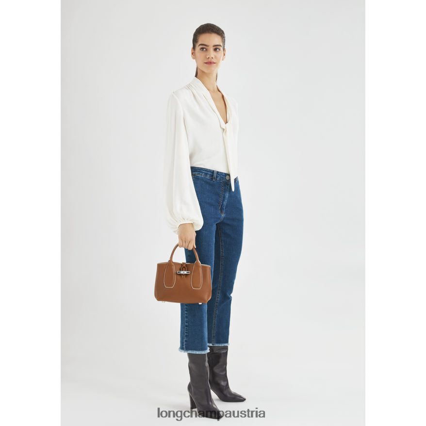 Taschen bei Longchamp Frauen Roseau-Handtasche Cognac 2008BJ122