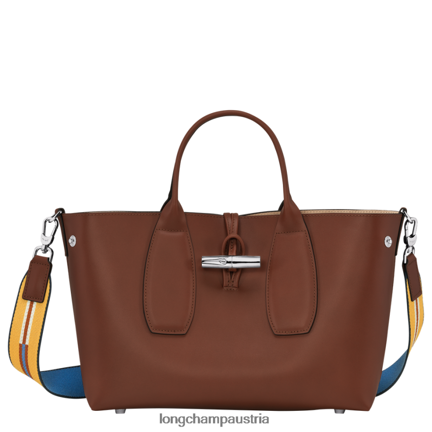 Taschen bei Longchamp Frauen Roseau-Handtasche Ebenholz 2008BJ97