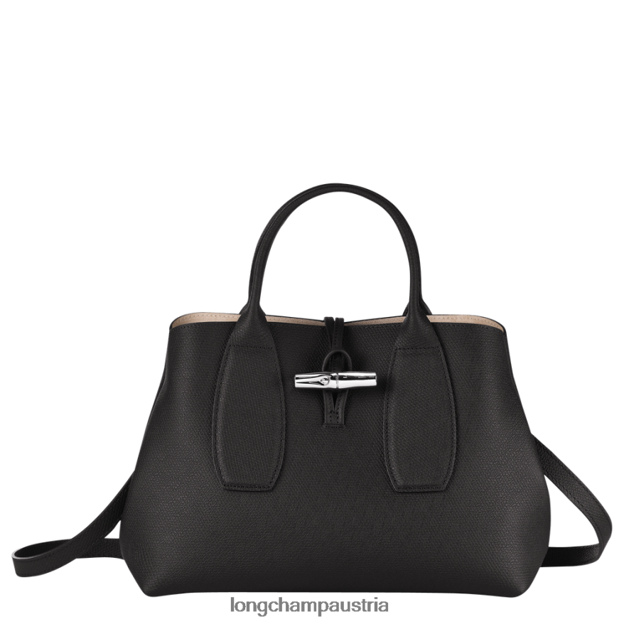 Taschen bei Longchamp Frauen Roseau-Handtasche Schwarz 2008BJ103
