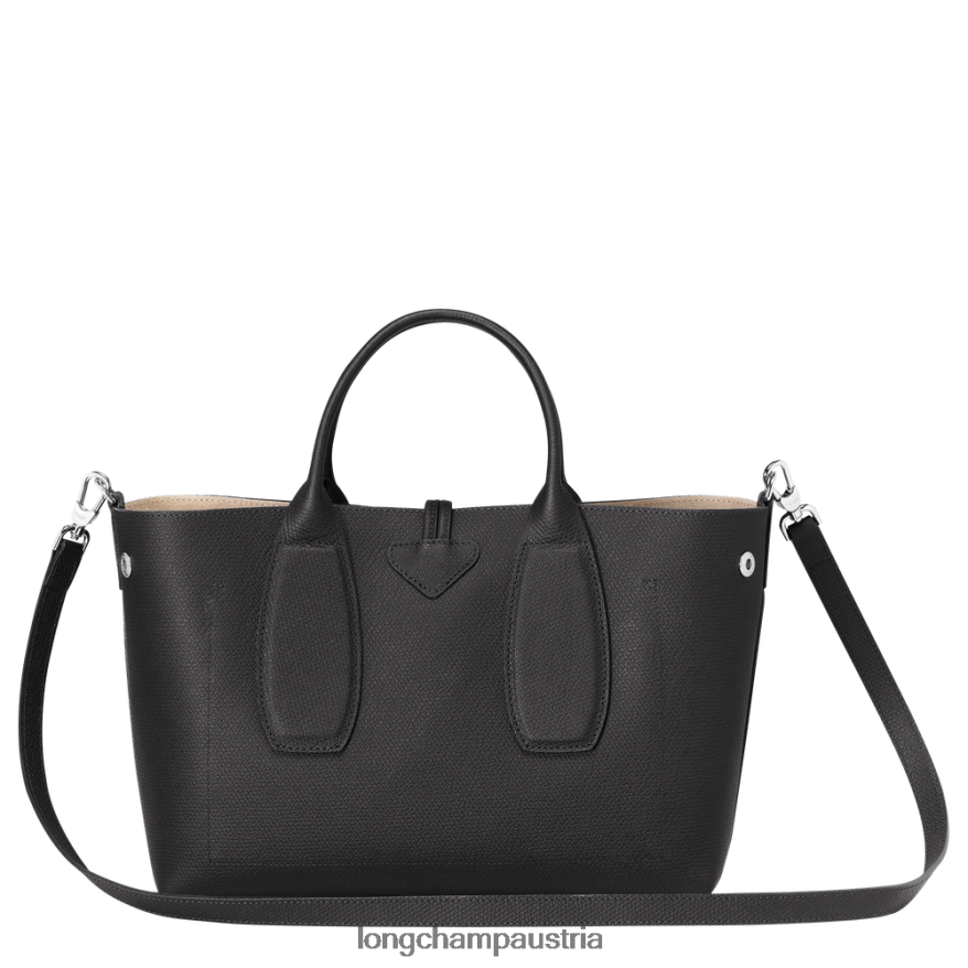 Taschen bei Longchamp Frauen Roseau-Handtasche Schwarz 2008BJ103