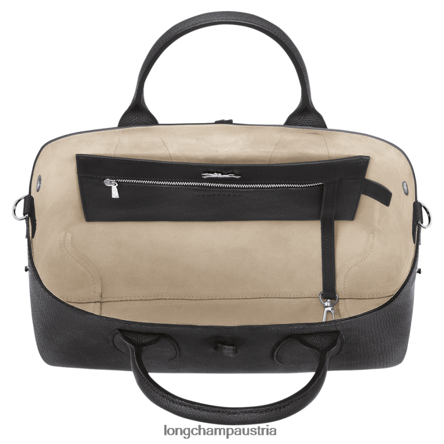 Taschen bei Longchamp Frauen Roseau-Handtasche Schwarz 2008BJ103