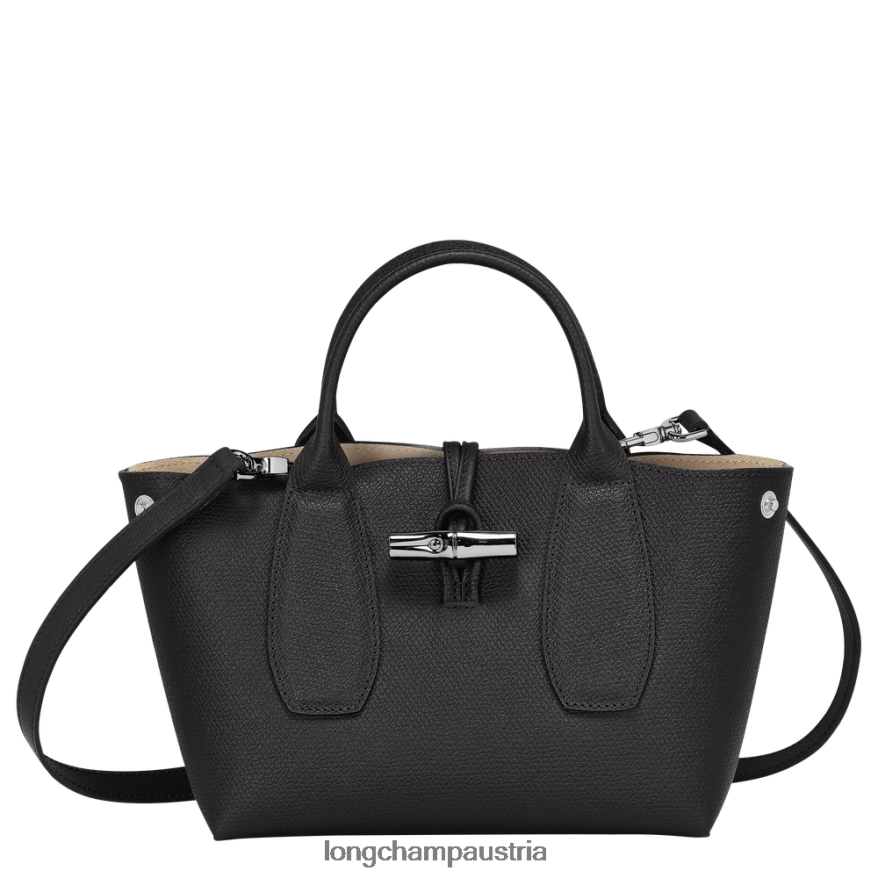 Taschen bei Longchamp Frauen Roseau-Handtasche Schwarz 2008BJ112