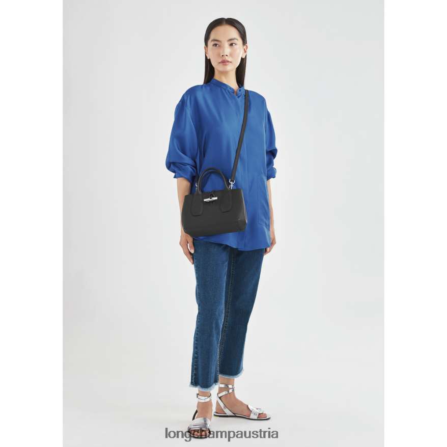 Taschen bei Longchamp Frauen Roseau-Handtasche Schwarz 2008BJ112