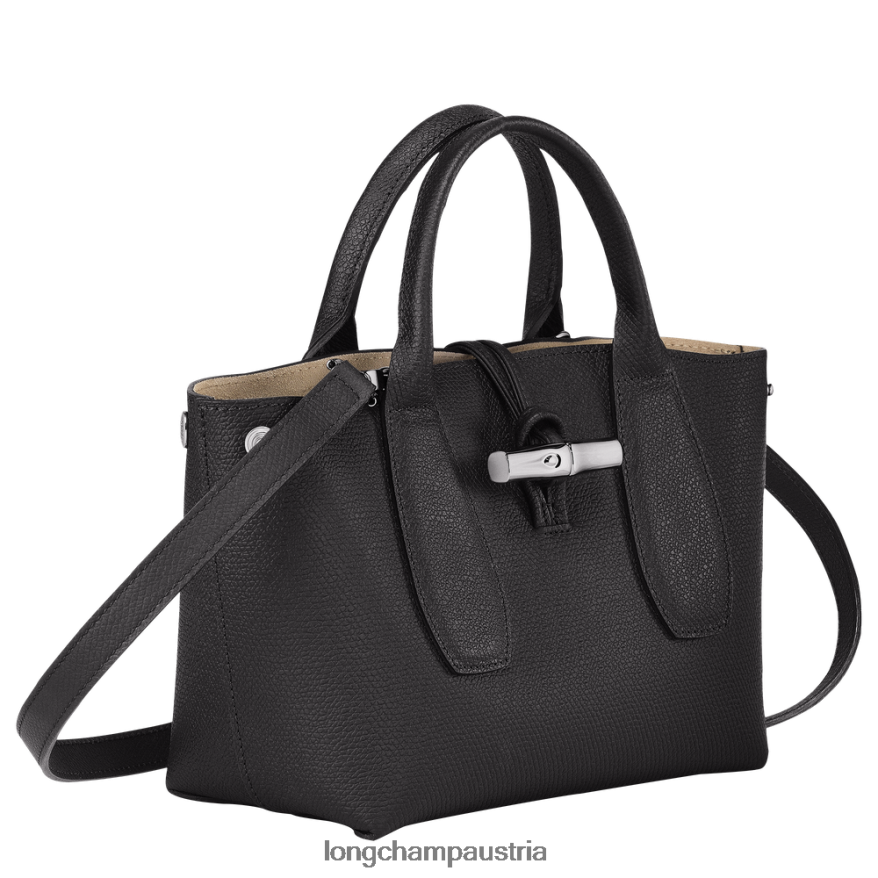 Taschen bei Longchamp Frauen Roseau-Handtasche Schwarz 2008BJ112