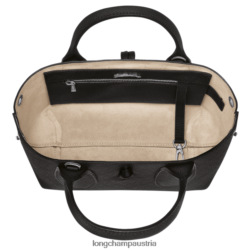 Taschen bei Longchamp Frauen Roseau-Handtasche Schwarz 2008BJ112