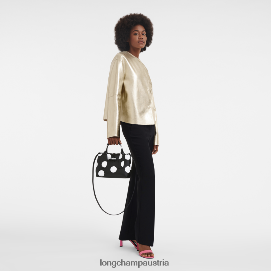 Taschen bei Longchamp Frauen Roseau-Handtasche Schwarz 2008BJ123